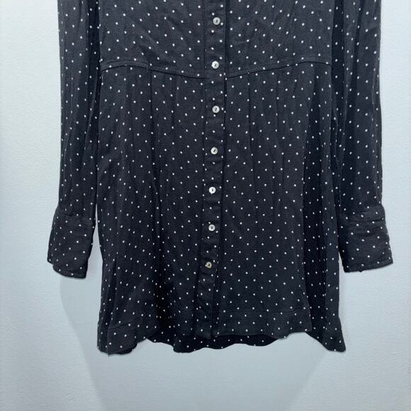 Free People This Town Long Sleeve Polka Dot Shirt Dress | Size Small - Picture 6 of 15